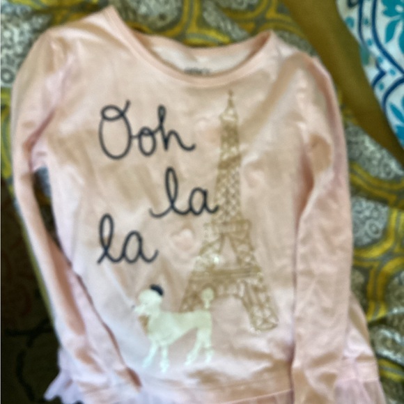 Ooohhh La La French Eiffel Tower Poodle Dog Ruffle Carters 3T - Picture 1 of 7
